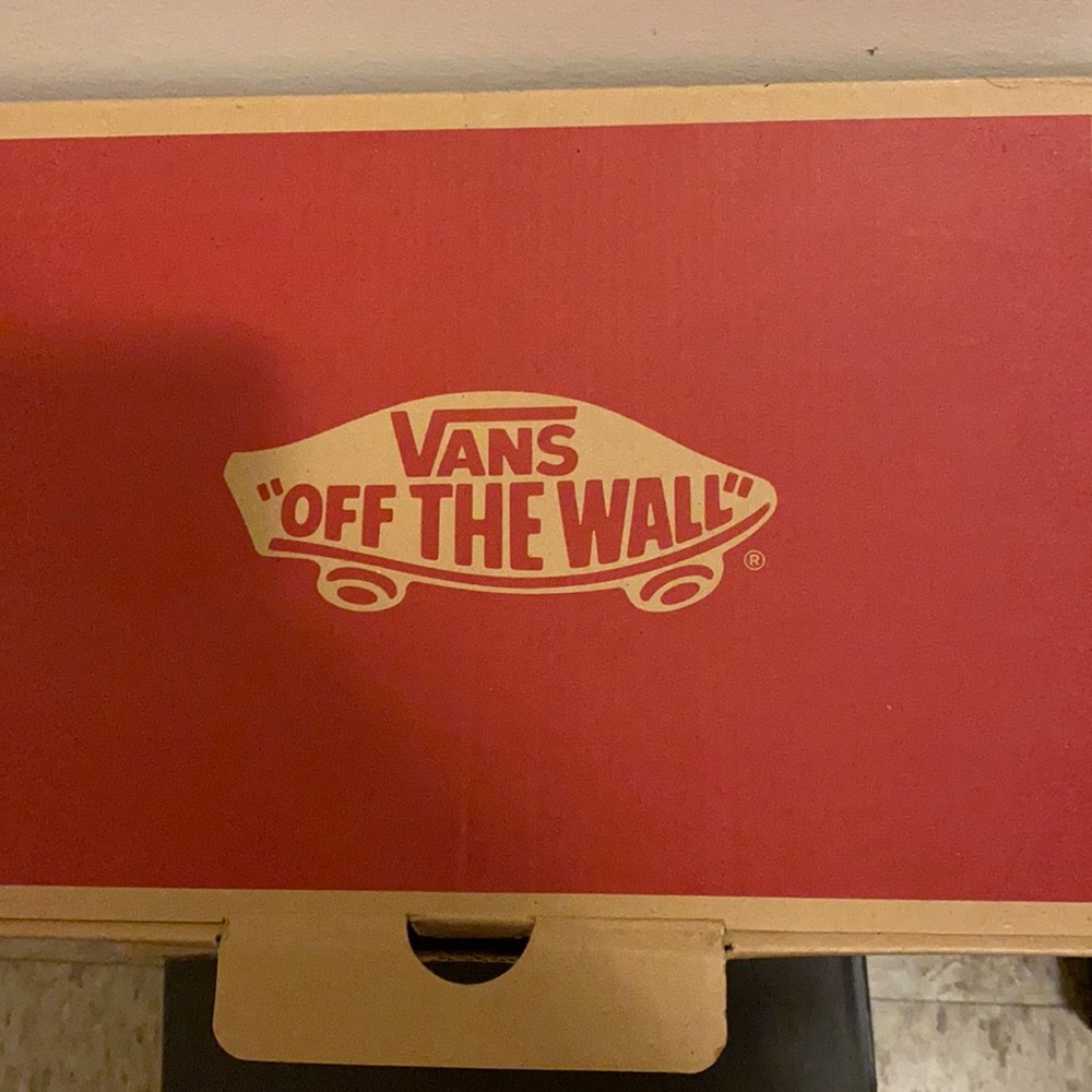 Red and white Vans High tops